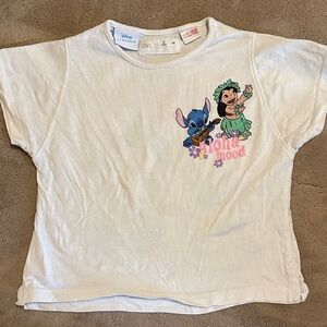Zara Kids White Tee with Fun Graphic